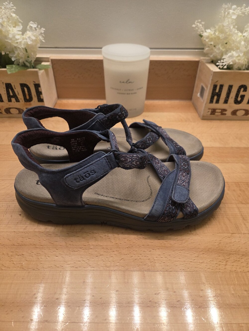 Taos Women's Zen Sandals Blue Outdoor Casual Shoes  Size EU 42